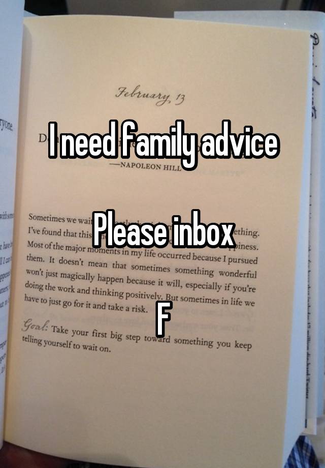 I need family advice

Please inbox

F