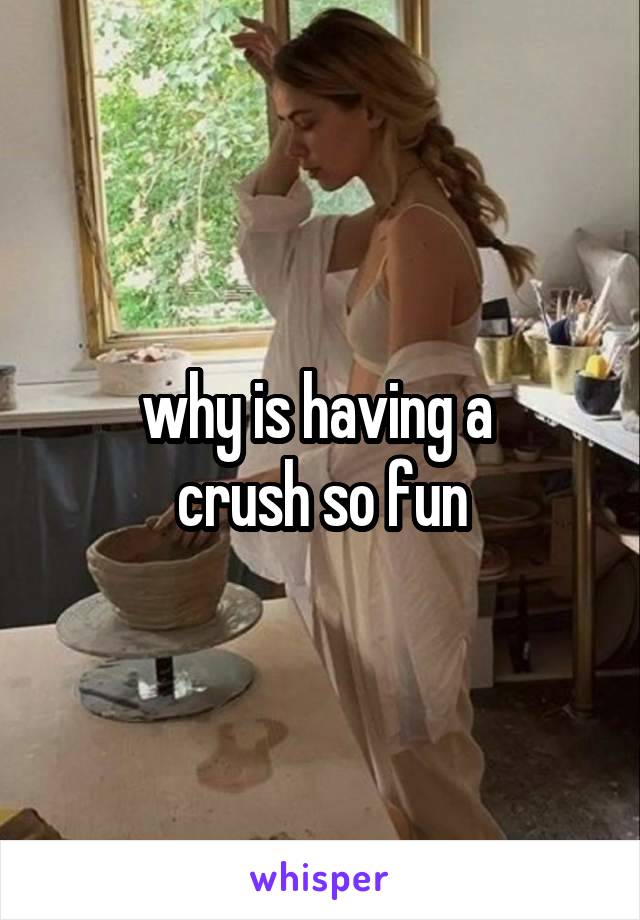 why is having a 
crush so fun