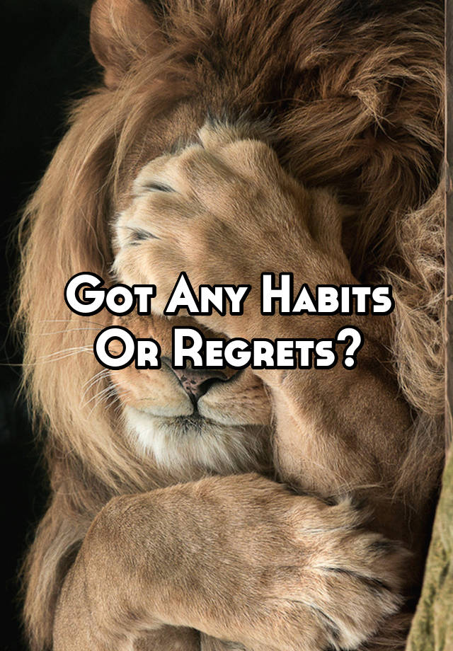 Got Any Habits
Or Regrets?