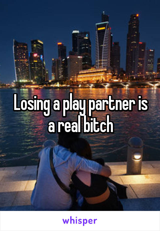 Losing a play partner is a real bitch