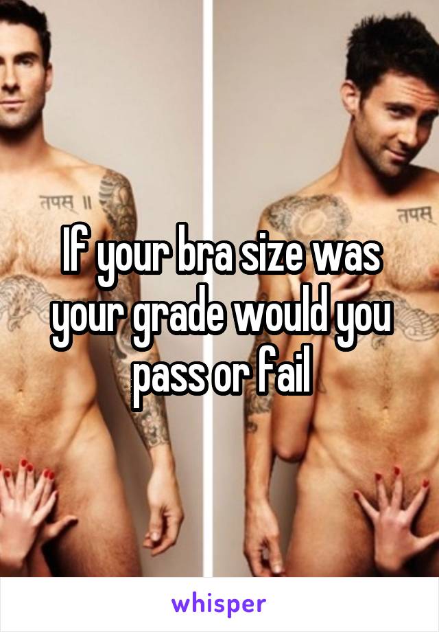 If your bra size was your grade would you pass or fail