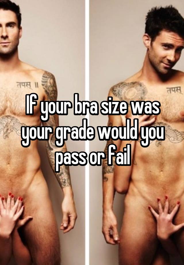 If your bra size was your grade would you pass or fail