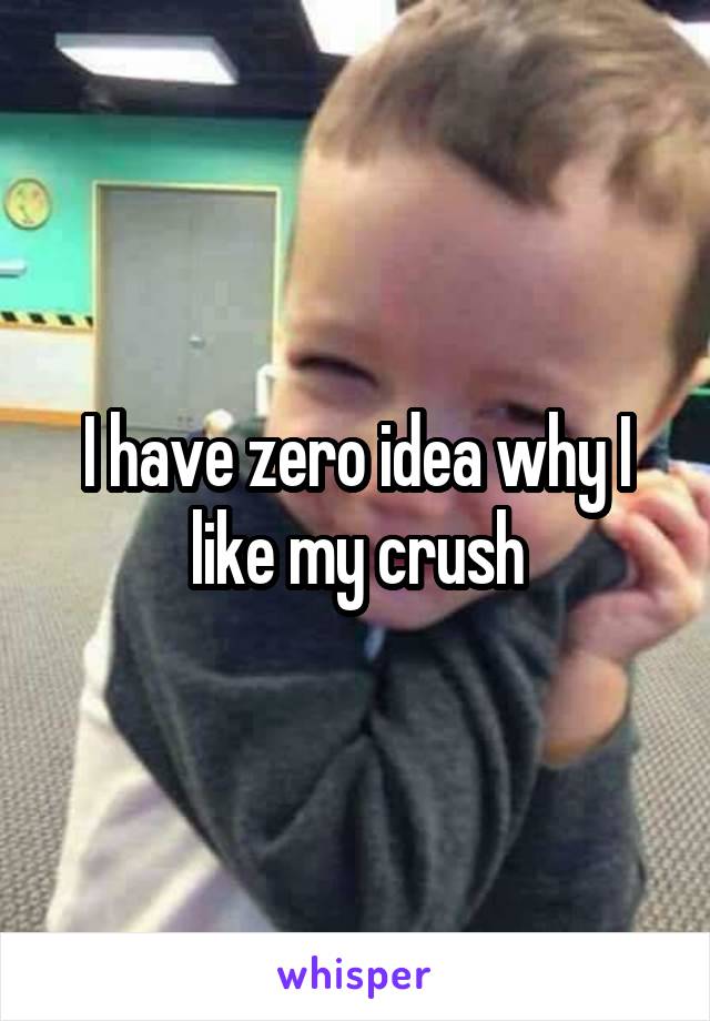 I have zero idea why I like my crush