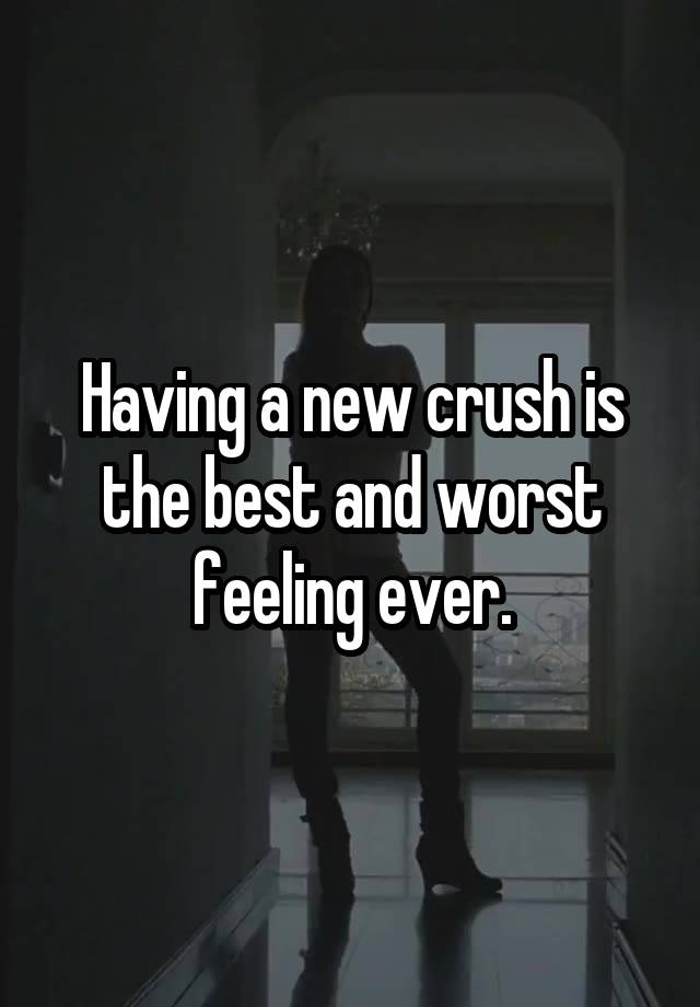 Having a new crush is the best and worst feeling ever.