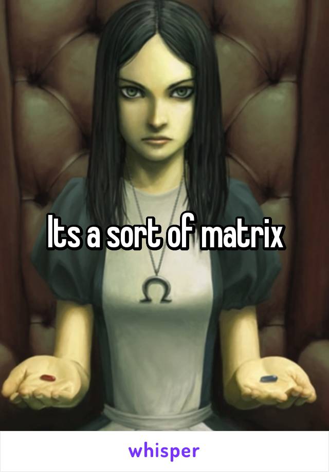 Its a sort of matrix