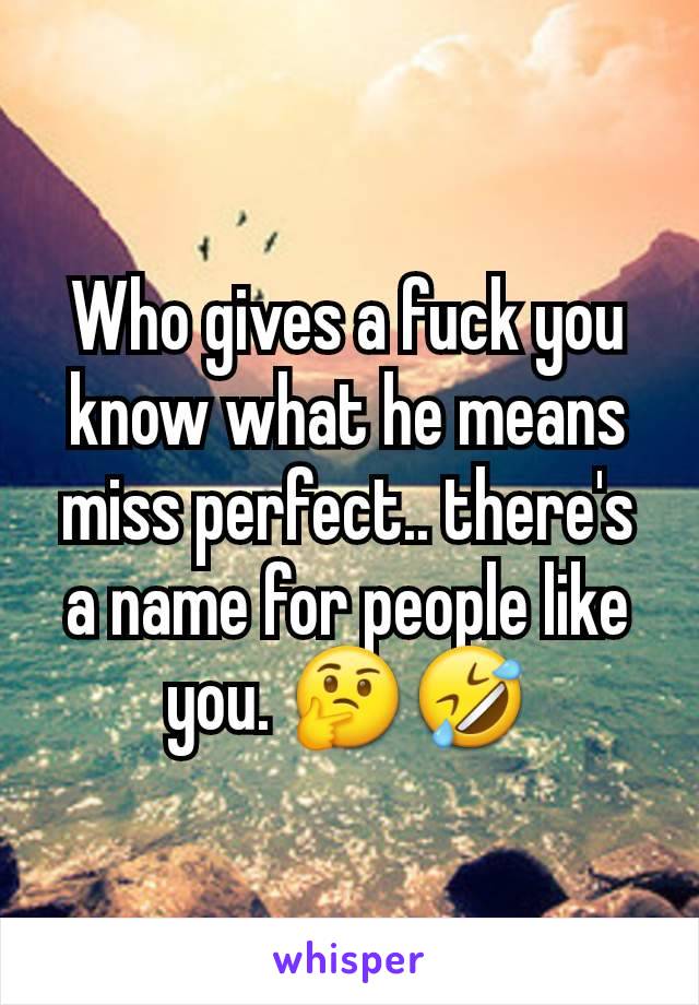 Who gives a fuck you know what he means miss perfect.. there's a name for people like you. 🤔🤣