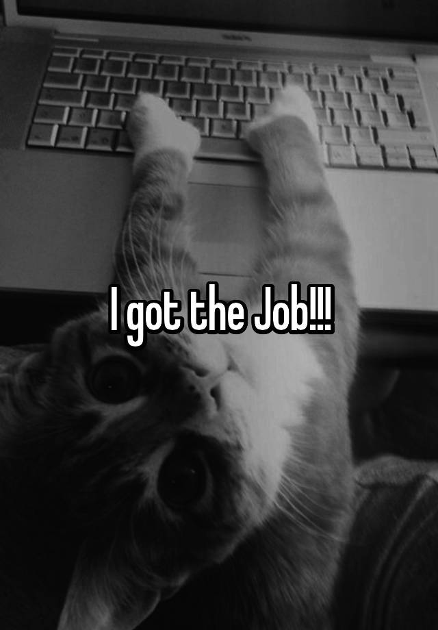 I got the Job!!!