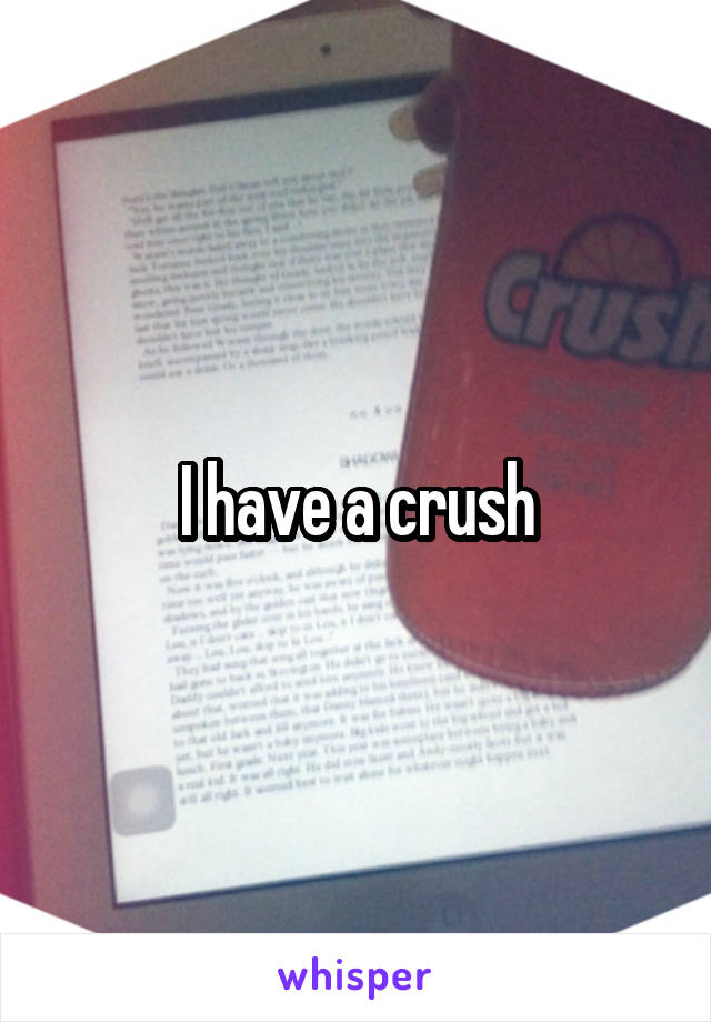 I have a crush