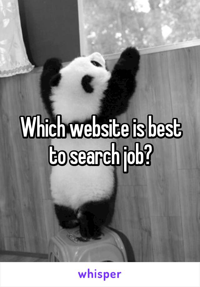 Which website is best to search job?