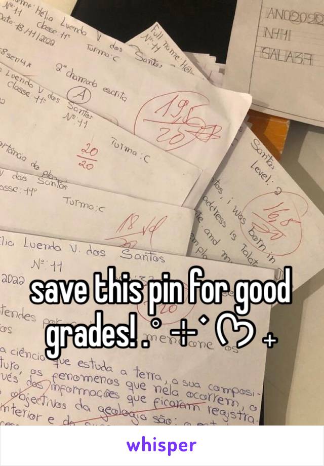 save this pin for good grades! .˚ ⊹ ࣪ ᡣ𐭩 ˖