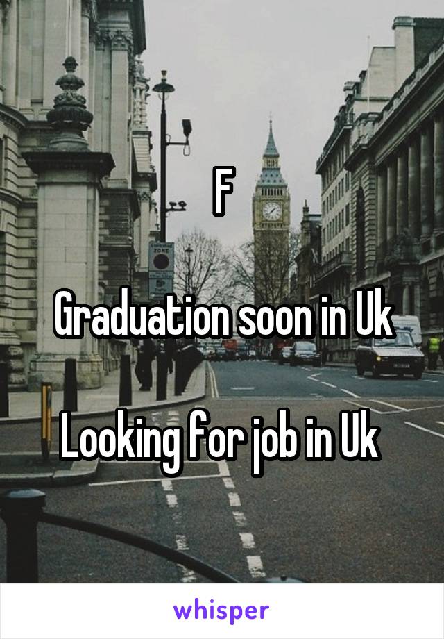 F

Graduation soon in Uk

Looking for job in Uk 