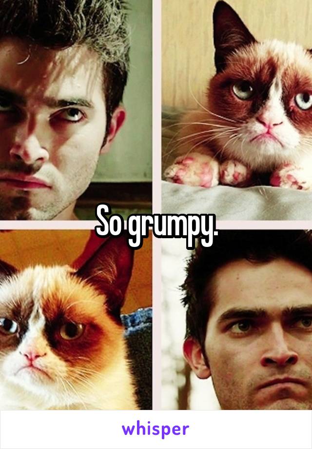 So grumpy.