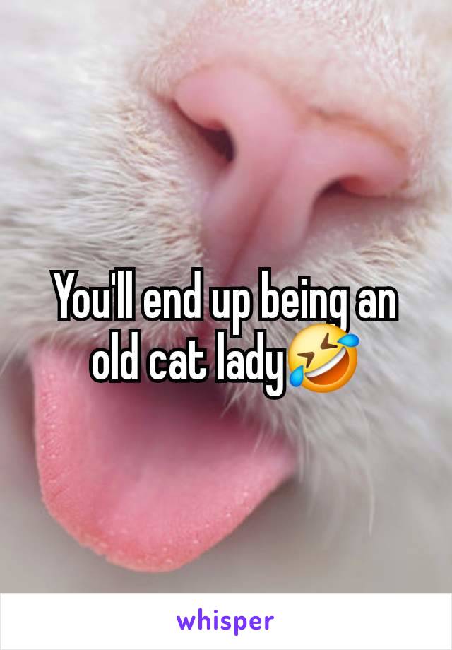 You'll end up being an old cat lady🤣