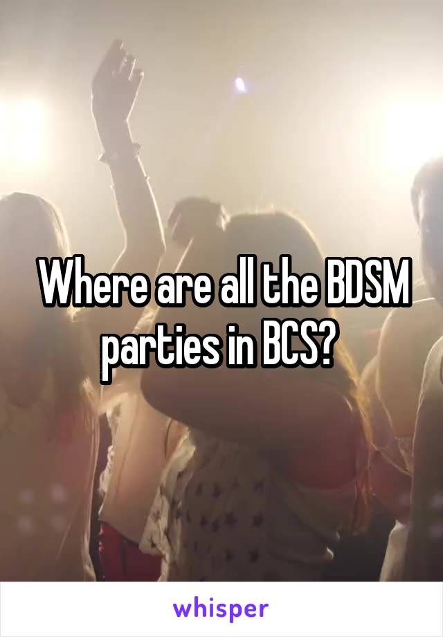 Where are all the BDSM parties in BCS? 