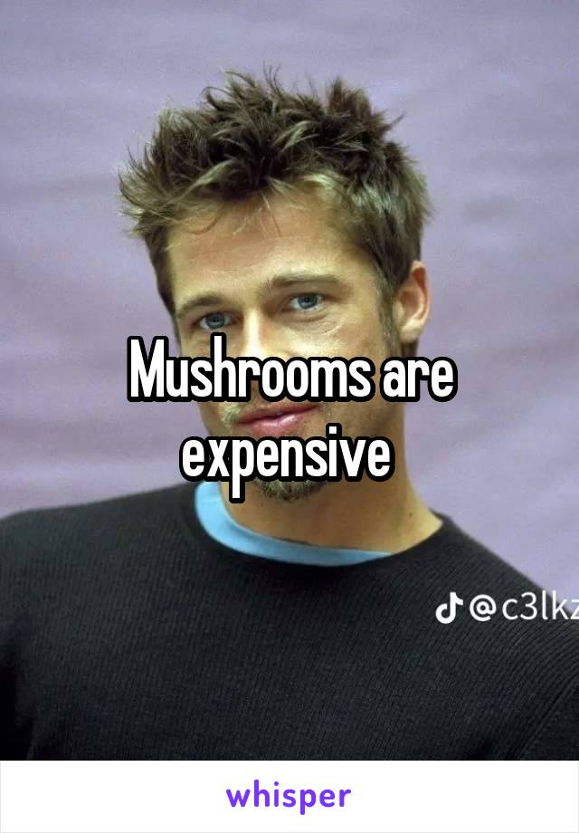 Mushrooms are expensive 