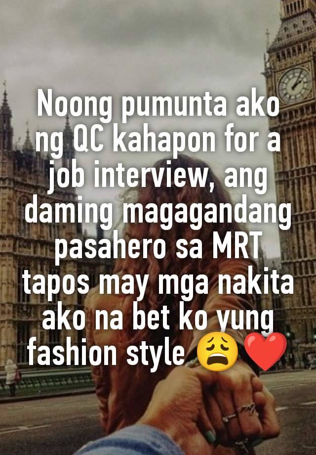 Noong pumunta ako ng QC kahapon for a job interview, ang daming magagandang pasahero sa MRT tapos may mga nakita ako na bet ko yung fashion style 😩❤️