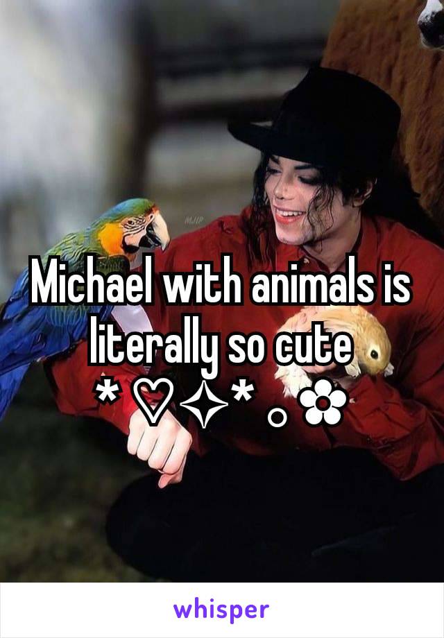 Michael with animals is literally so cute             * ♡✧⁠* ｡✿