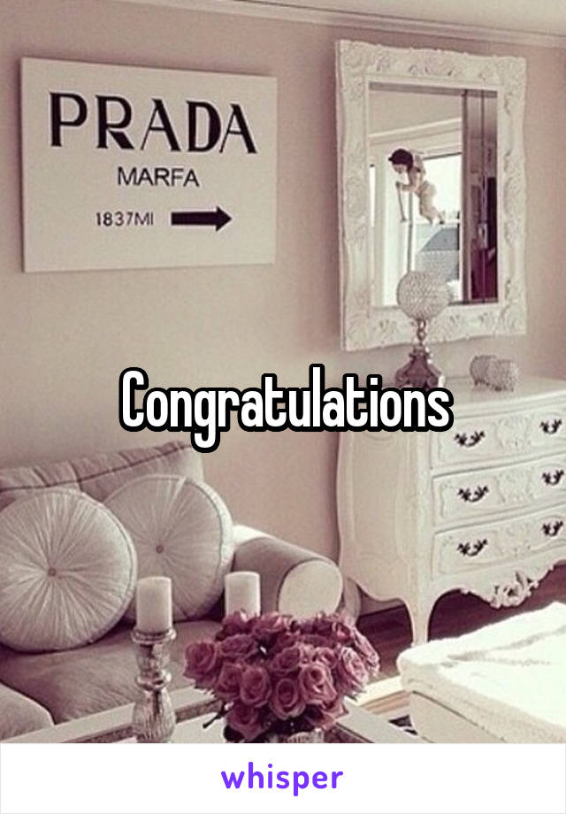 Congratulations