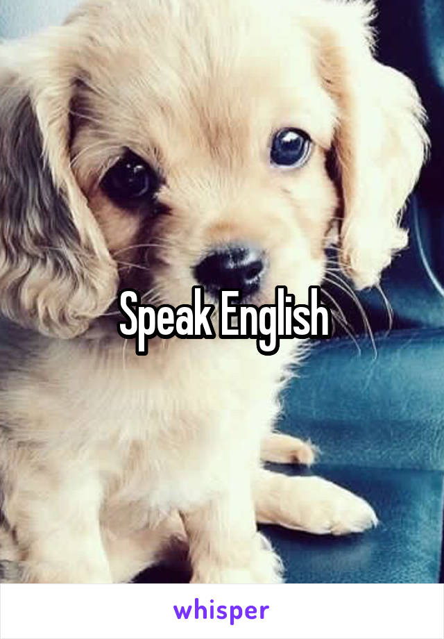 Speak English