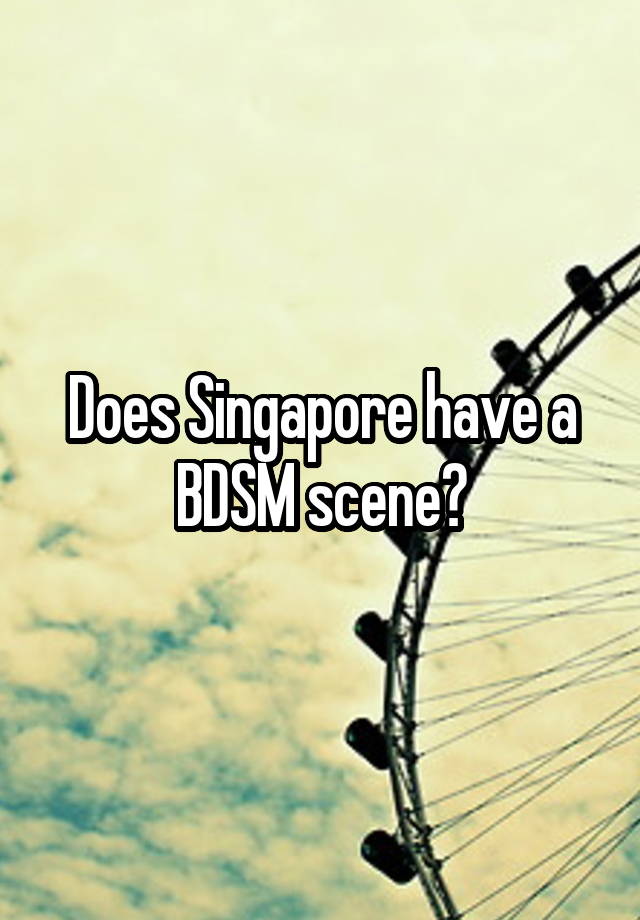 Does Singapore have a BDSM scene?