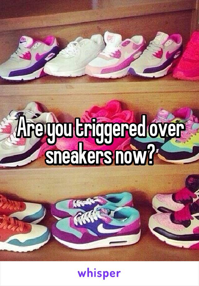 Are you triggered over sneakers now?