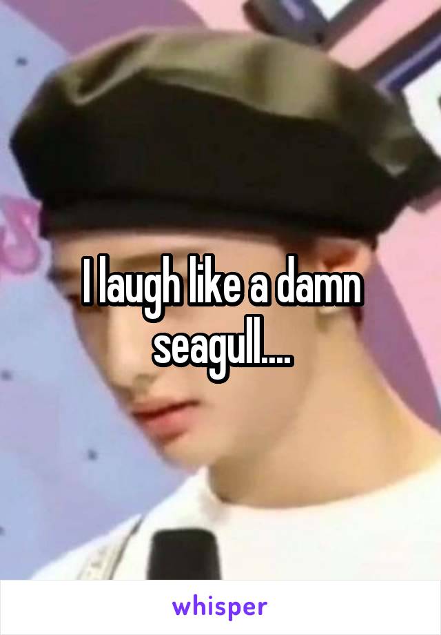 I laugh like a damn seagull....