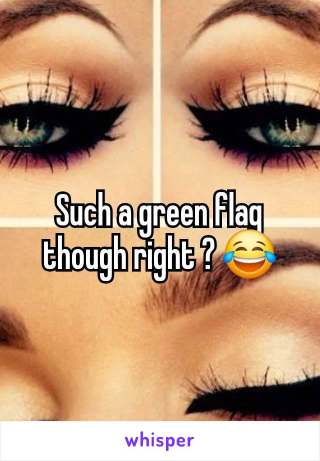 Such a green flag though right ? 😂