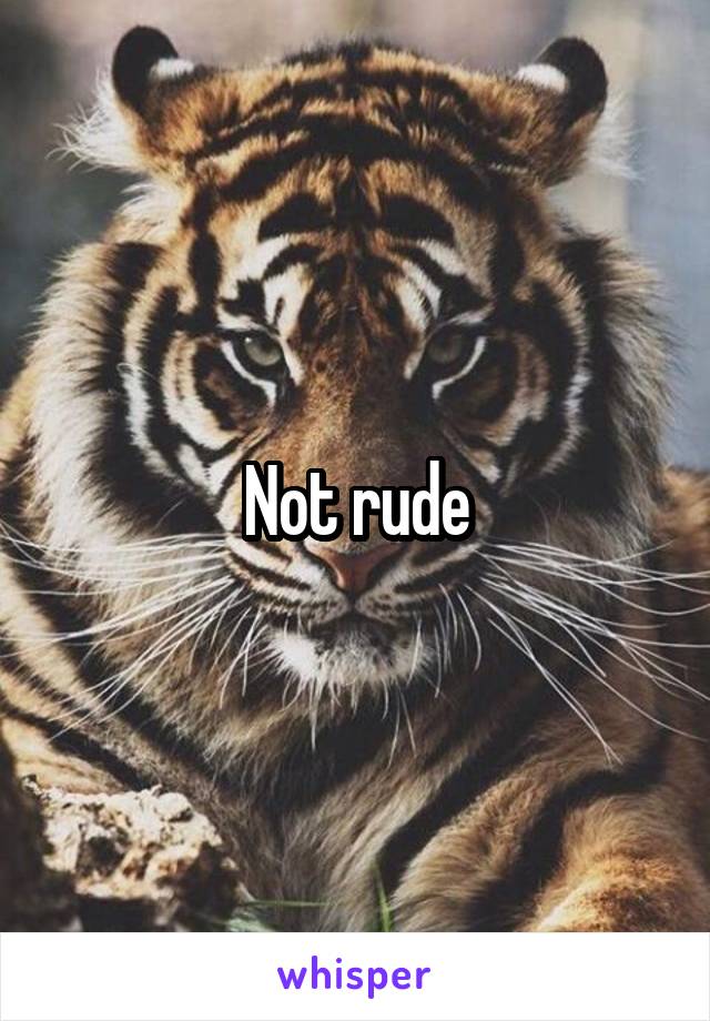 Not rude