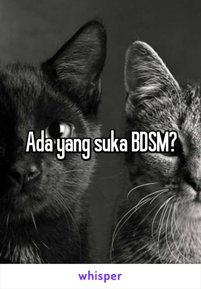 Ada yang suka BDSM?