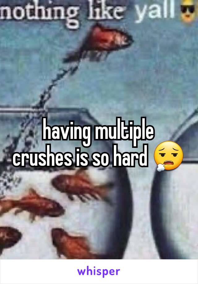 having multiple crushes is so hard 😮‍💨