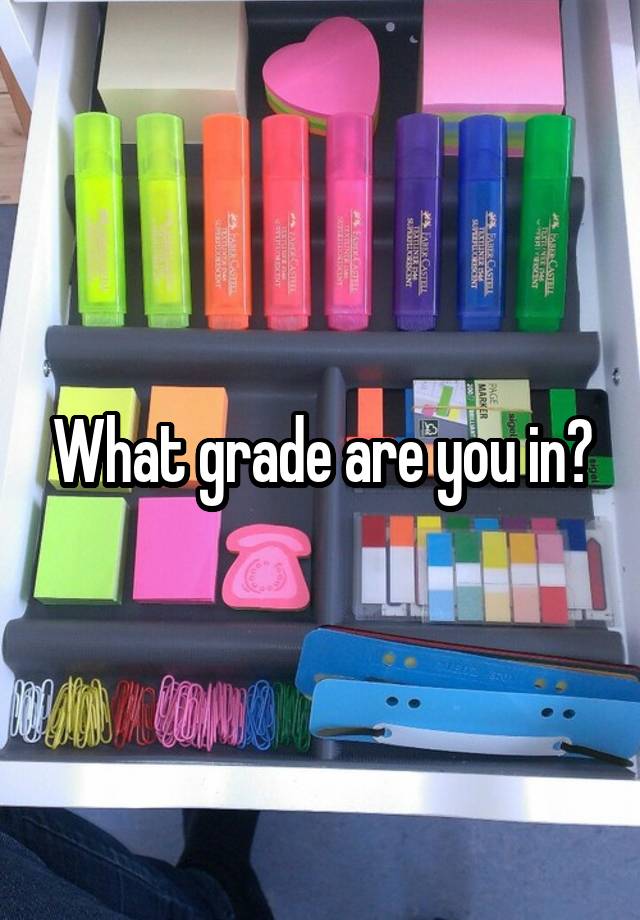 What grade are you in?