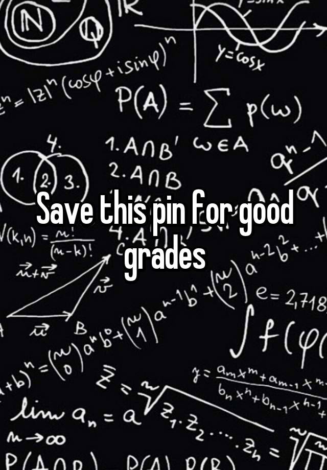 Save this pin for good grades