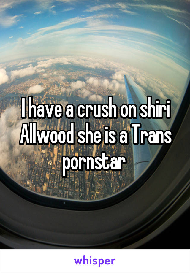 I have a crush on shiri Allwood she is a Trans pornstar 