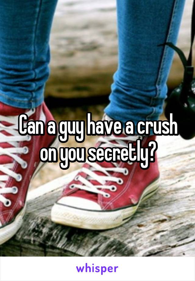 Can a guy have a crush on you secretly?