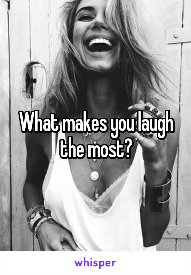 What makes you laugh the most?