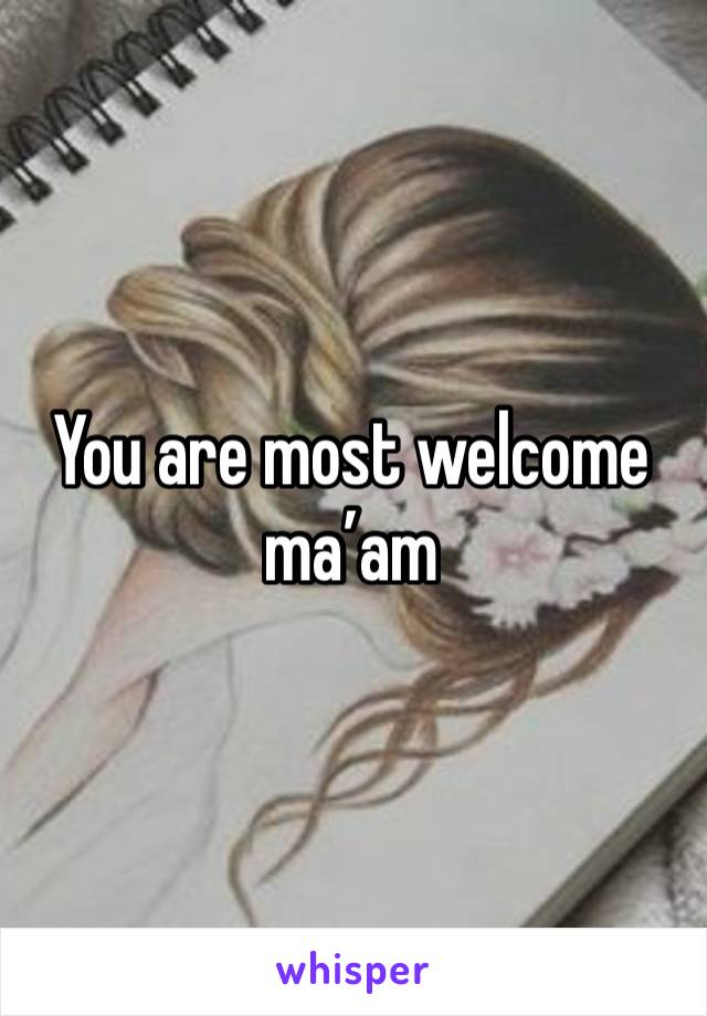 You are most welcome ma’am 