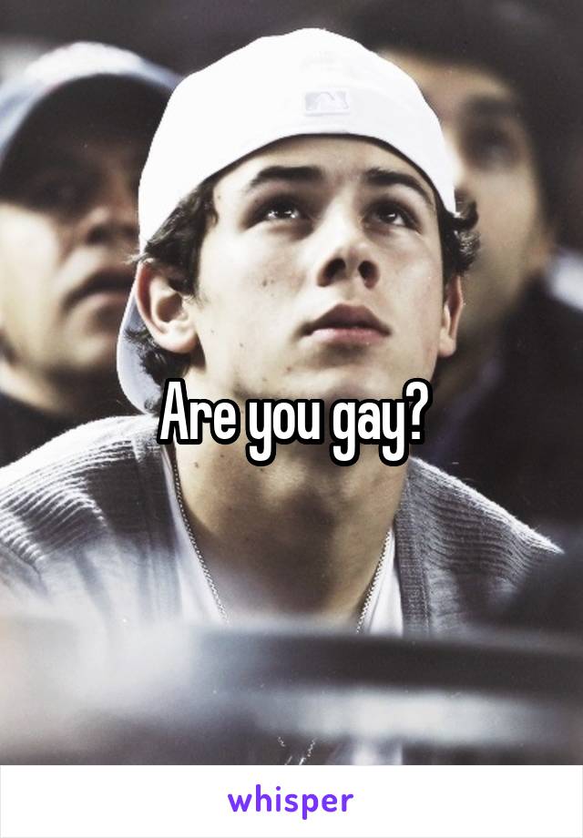 Are you gay?