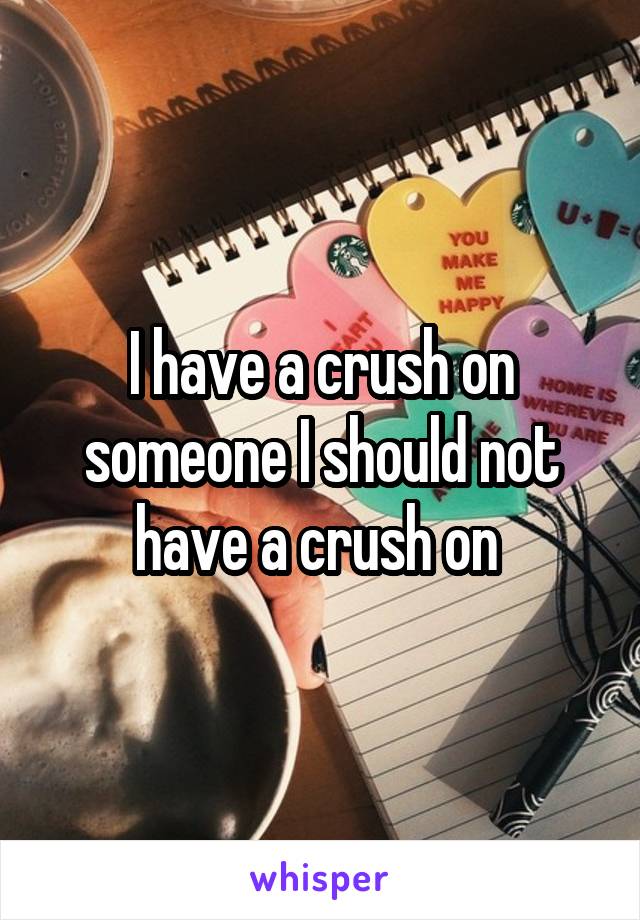 I have a crush on someone I should not have a crush on 