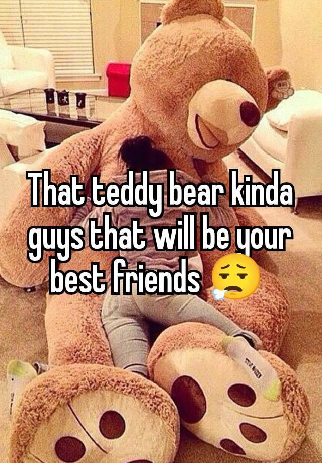 That teddy bear kinda guys that will be your best friends 😮‍💨 