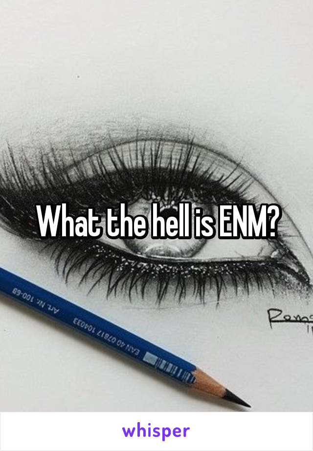 What the hell is ENM?