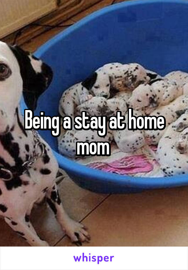 Being a stay at home mom 