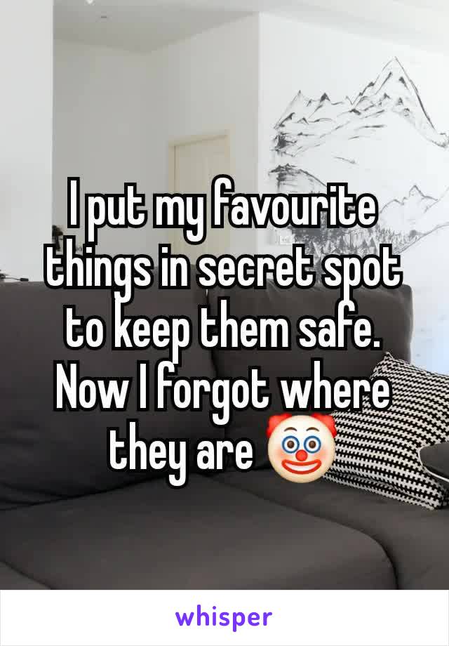 I put my favourite things in secret spot to keep them safe. Now I forgot where they are 🤡