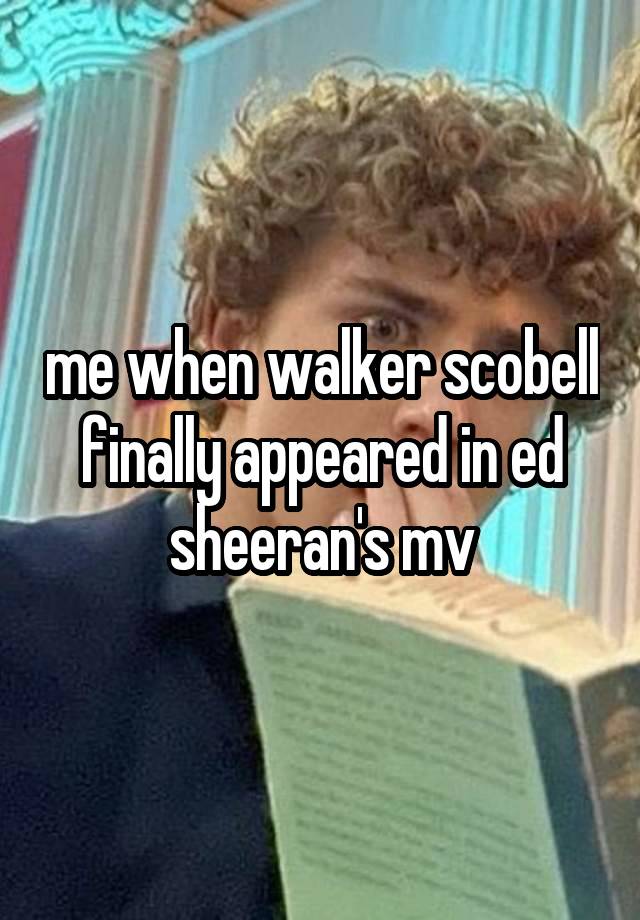 me when walker scobell finally appeared in ed sheeran's mv