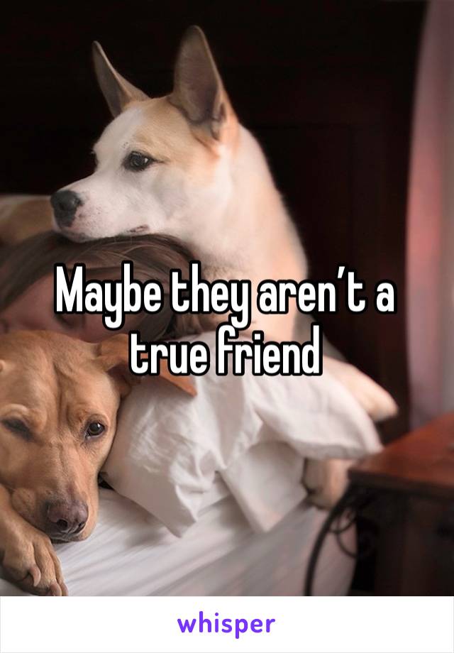 Maybe they aren’t a true friend