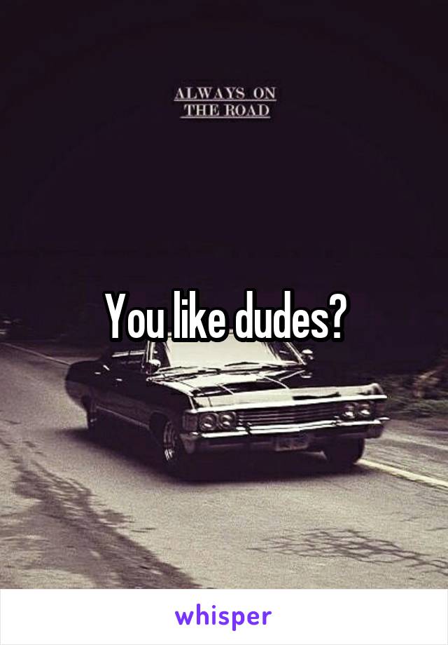 You like dudes?