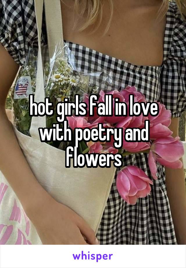 hot girls fall in love with poetry and flowers