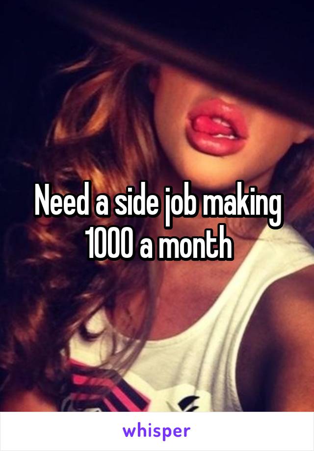 Need a side job making 1000 a month