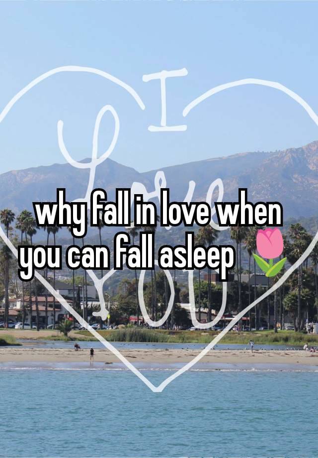 why fall in love when you can fall asleep 🌷