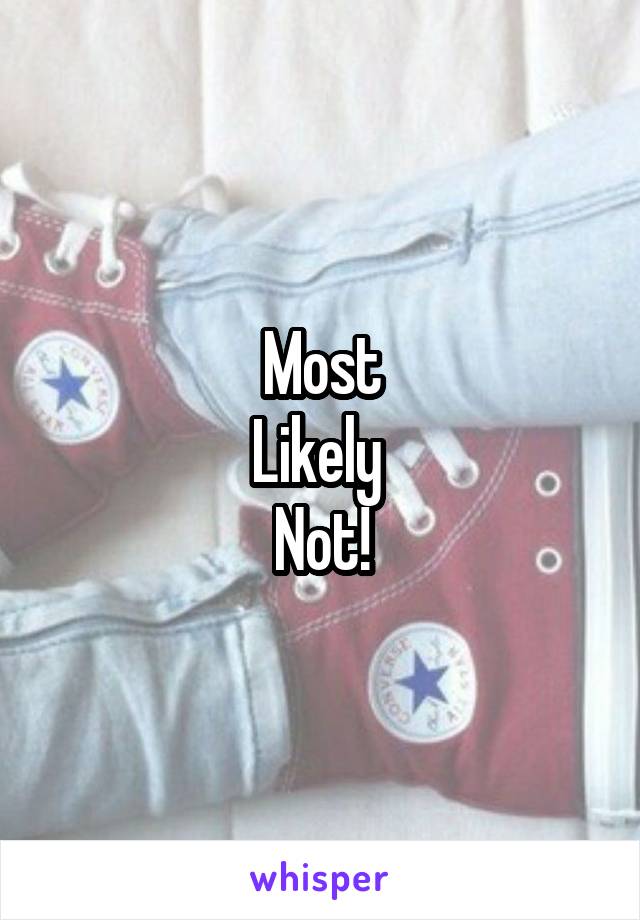 Most
Likely 
Not!