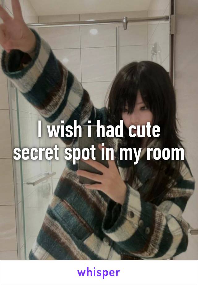 I wish i had cute secret spot in my room